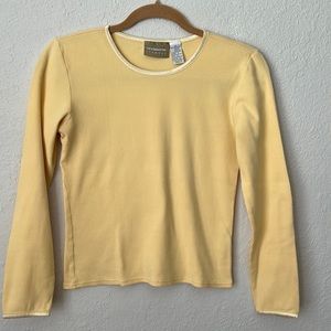 Liz Claiborne Liz Wear Longsleeve Shirt. Yellow. Size S